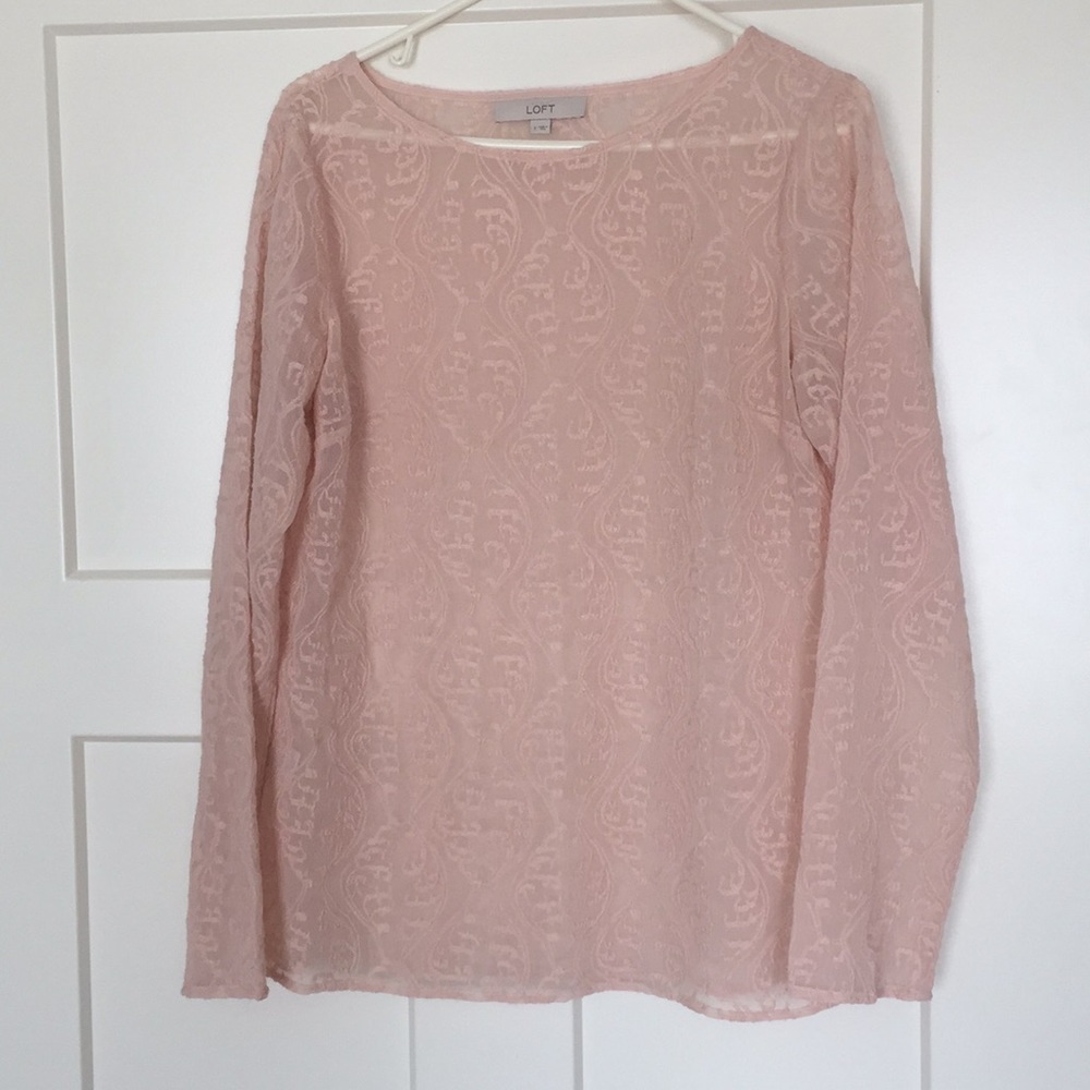 2/$12 Blush Ann Taylor Sheet Top Sz S